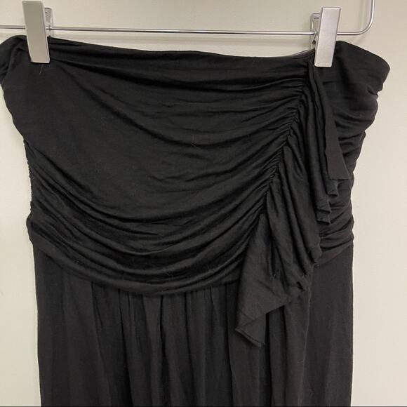 ARYN K Dress Size Medium Maxi Drape Strapless Black Casual Drapey Zipper Back - Picture 6 of 8